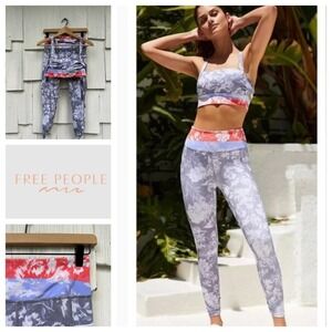 Free People Movement‎ Wave Rider Printed Set In Twilight Combo Small